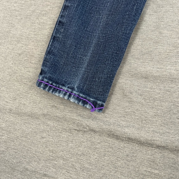 True Religion Women's Denim Jeans Purple T Stitch Accents - Picture 6 of 8